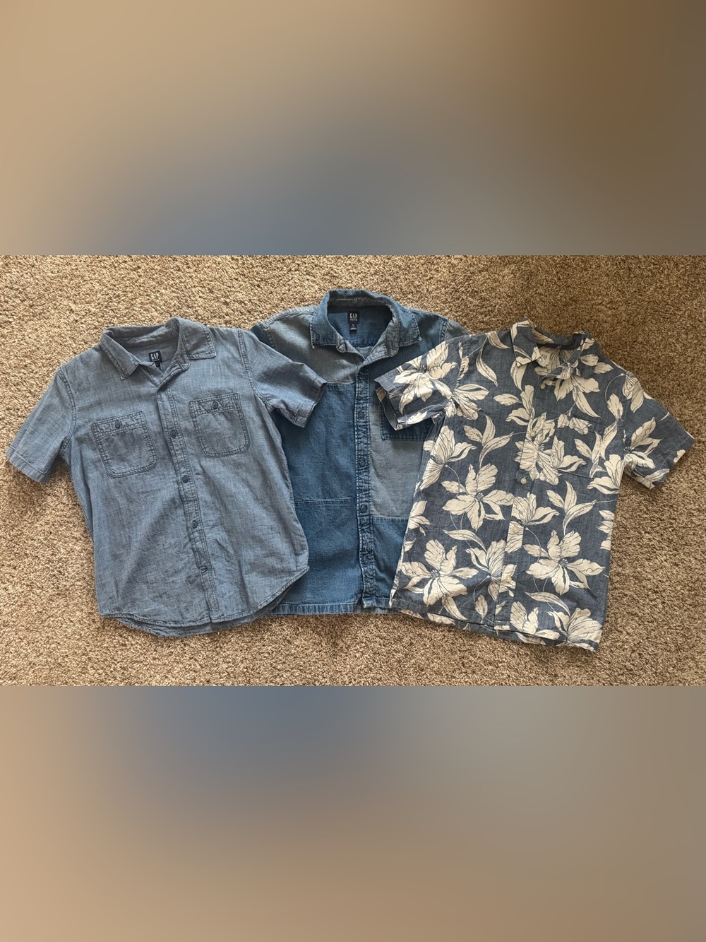 Gap Kids Boys Denim Button Down Shirts Size XL (12)